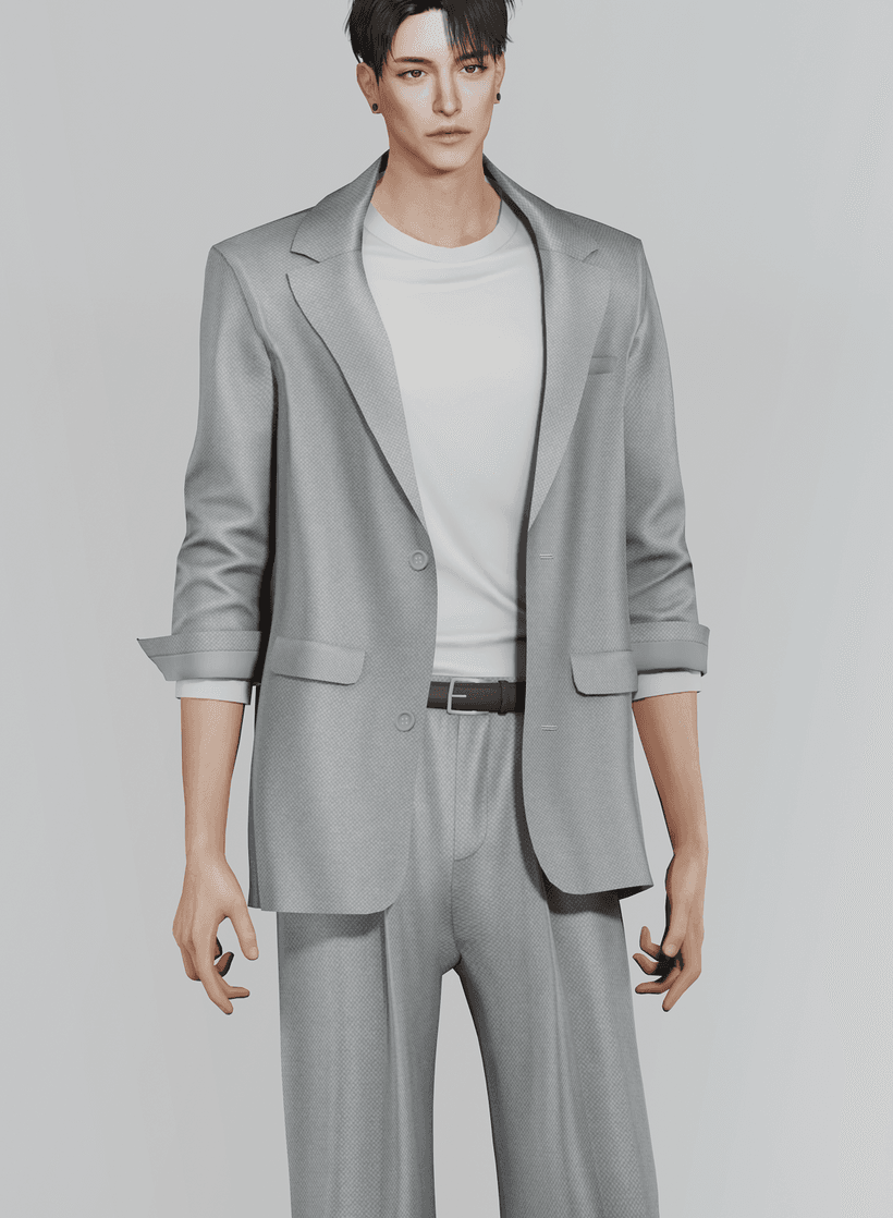 Галерея мода Мужской костюм Overfit suit #1